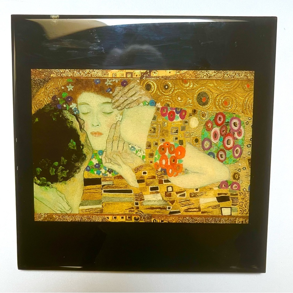 Artistic Ceramic Tile with Black Frame